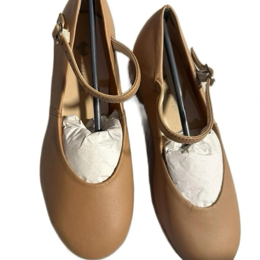 Mariia Tan Mariia Soft Leather Mary Jane Tap Shoes Size 1 1/2W NEW NIB